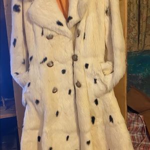 Vintage Dalmatian real fur coat